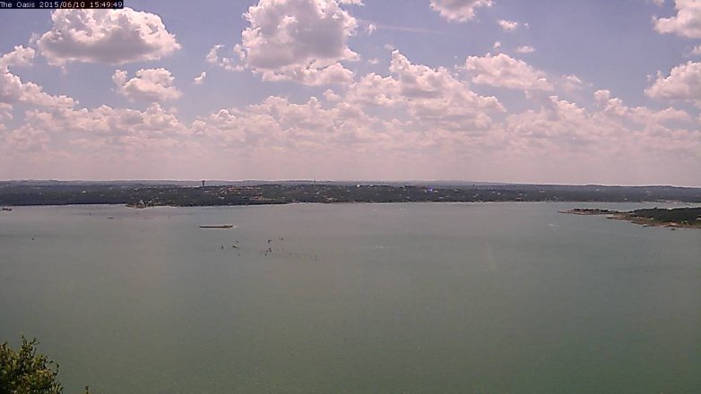 Lake Travis webcam, June 10, 2015 2:55 PM CT