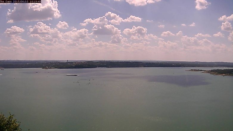 Lake Travis webcam, June 10, 2015 3:25 PM CT