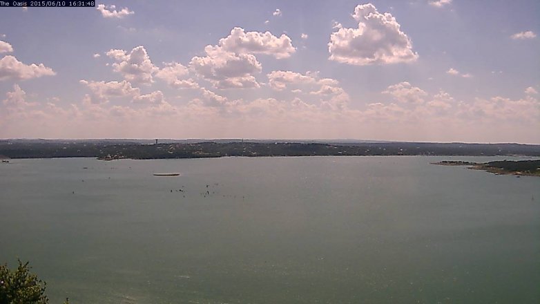 Lake Travis webcam, June 10, 2015 3:35 PM CT