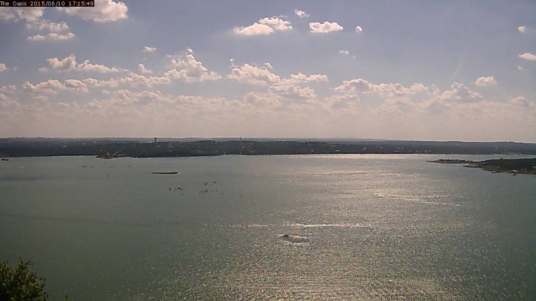 Lake Travis webcam, June 10, 2015 4:20 PM CT