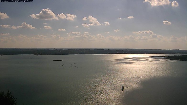 Lake Travis webcam, June 10, 2015 5:00 PM CT