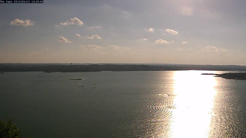 Lake Travis webcam, June 10, 2015 5:45 PM CT