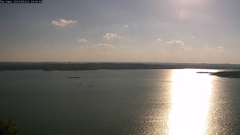 Lake Travis webcam, June 10, 2015 5:50 PM CT