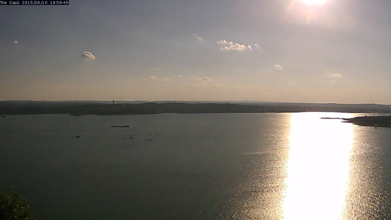 Lake Travis webcam, June 10, 2015 6:05 PM CT