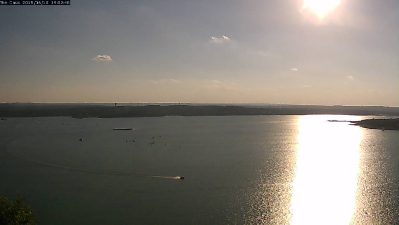 Lake Travis webcam, June 10, 2015 6:10 PM CT