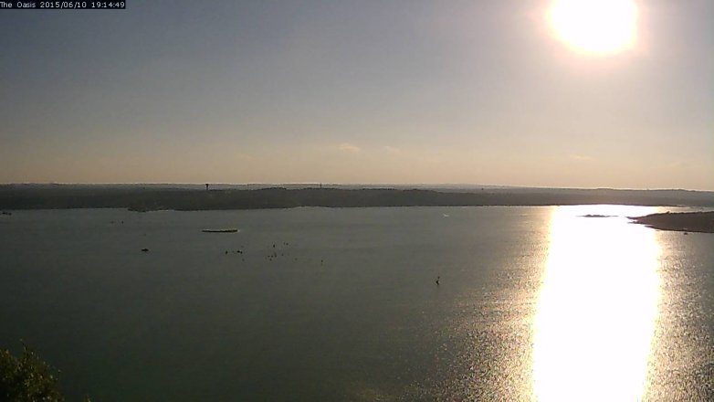Lake Travis webcam, June 10, 2015 6:20 PM CT
