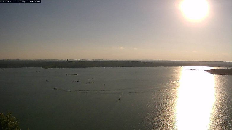 Lake Travis webcam, June 10, 2015 6:25 PM CT