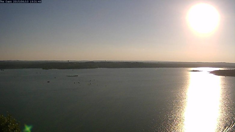 Lake Travis webcam, June 10, 2015 6:35 PM CT