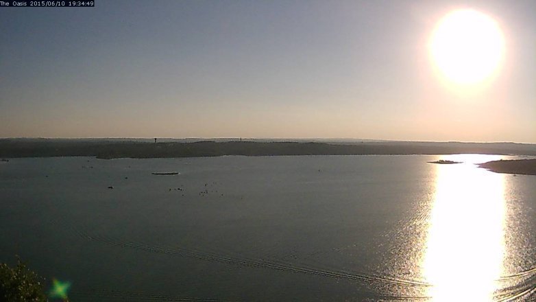 Lake Travis webcam, June 10, 2015 6:40 PM CT
