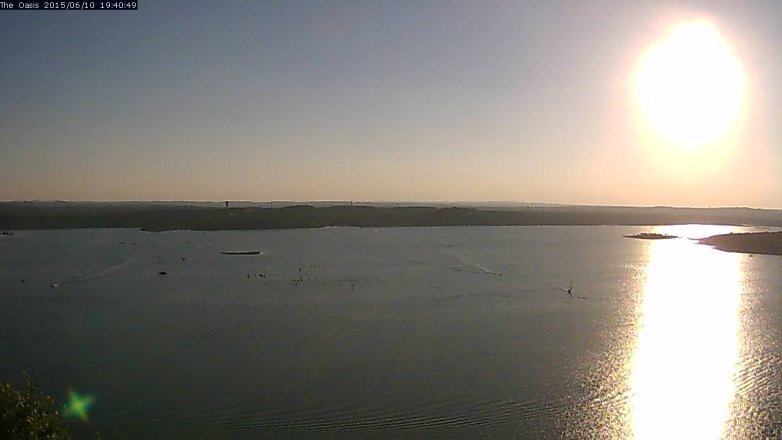 Lake Travis webcam, June 10, 2015 6:50 PM CT