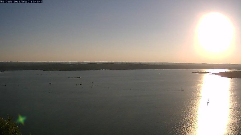 Lake Travis webcam, June 10, 2015 6:55 PM CT
