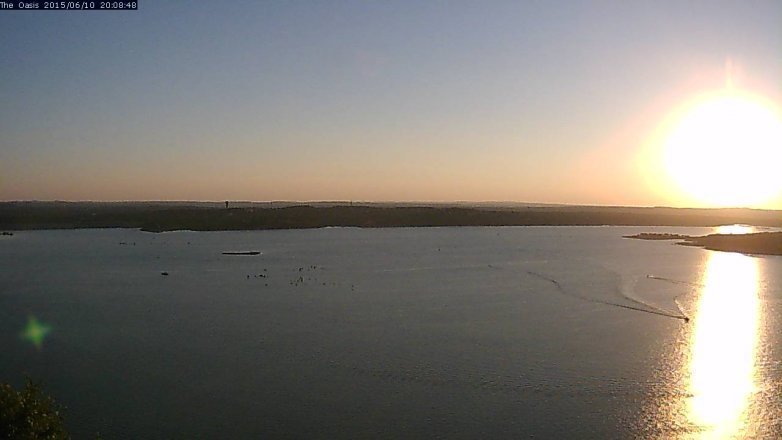 Lake Travis webcam, June 10, 2015 7:15 PM CT