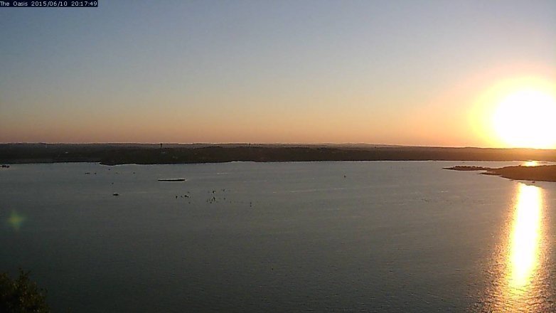 Lake Travis webcam, June 10, 2015 7:25 PM CT
