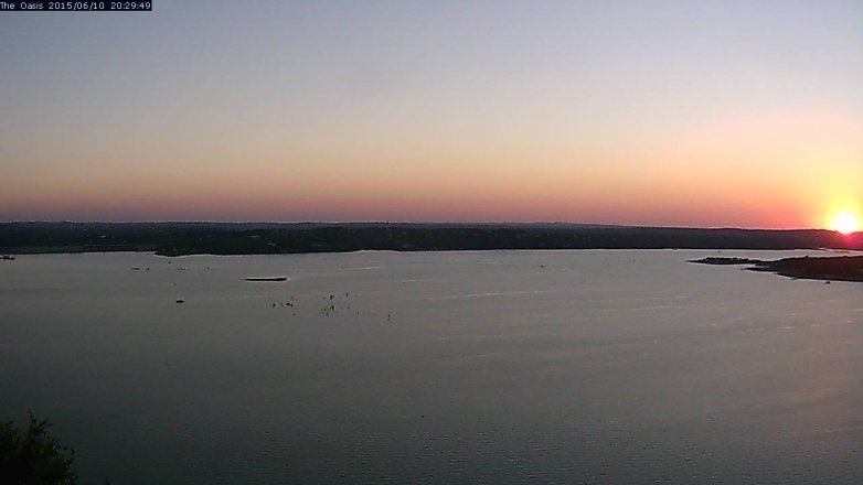 Lake Travis webcam, June 10, 2015 7:35 PM CT