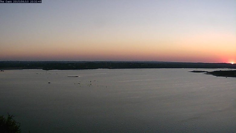 Lake Travis webcam, June 10, 2015 7:40 PM CT