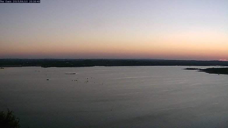 Lake Travis webcam, June 10, 2015 7:45 PM CT