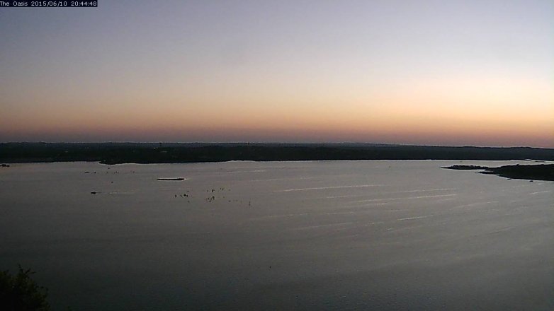 Lake Travis webcam, June 10, 2015 7:50 PM CT