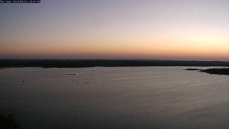 Lake Travis webcam, June 10, 2015 7:55 PM CT