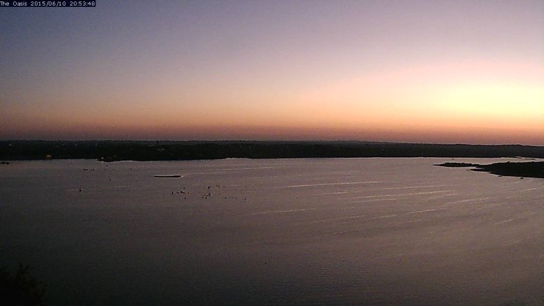 Lake Travis webcam, June 10, 2015 8:00 PM CT