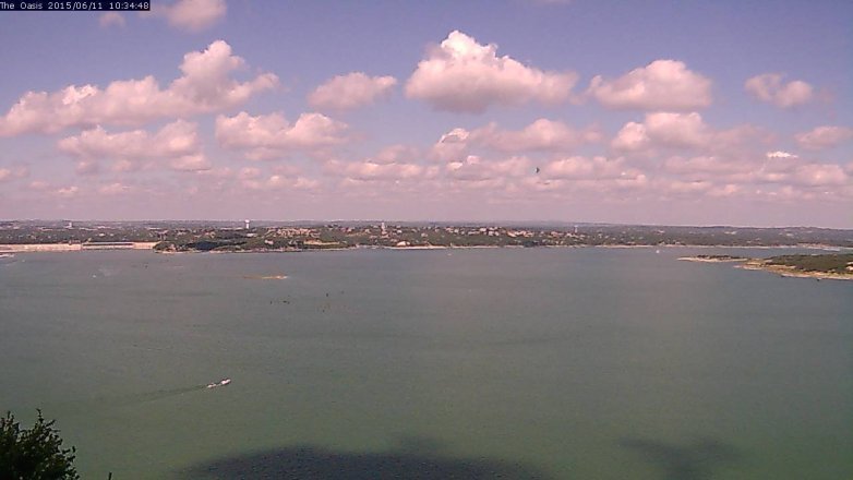Lake Travis webcam, June 11, 2015 9:40 AM CT