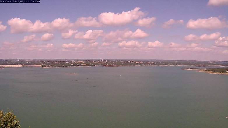 Lake Travis webcam, June 11, 2015 9:45 AM CT