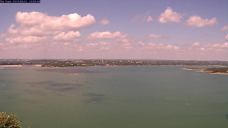 Lake Travis webcam, June 11, 2015 10:05 AM CT