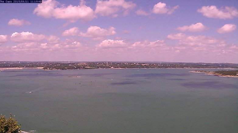 Lake Travis webcam, June 11, 2015 10:25 AM CT