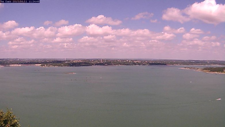 Lake Travis webcam, June 11, 2015 10:40 AM CT