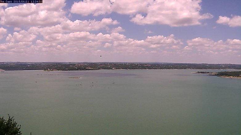 Lake Travis webcam, June 11, 2015 12:40 PM CT