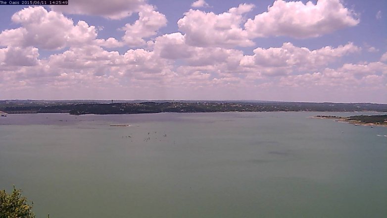 Lake Travis webcam, June 11, 2015 1:35 PM CT