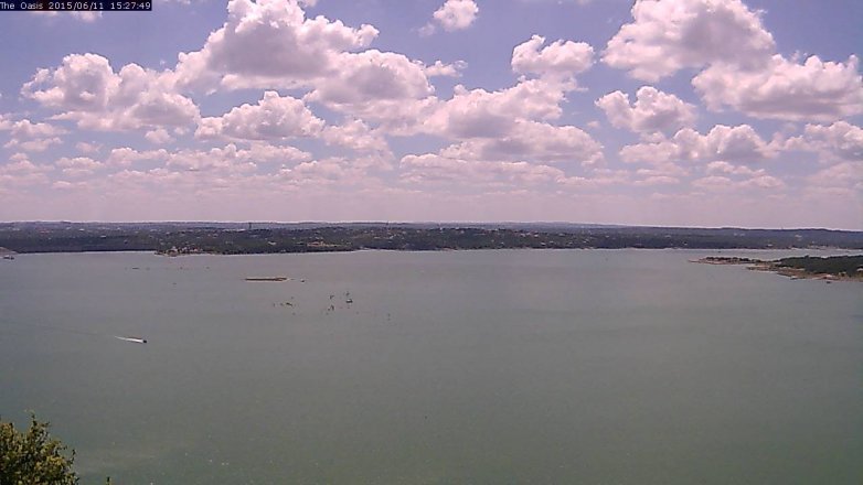 Lake Travis webcam, June 11, 2015 2:35 PM CT