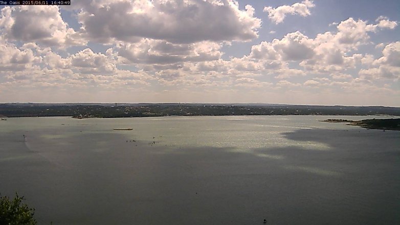 Lake Travis webcam, June 11, 2015 3:50 PM CT