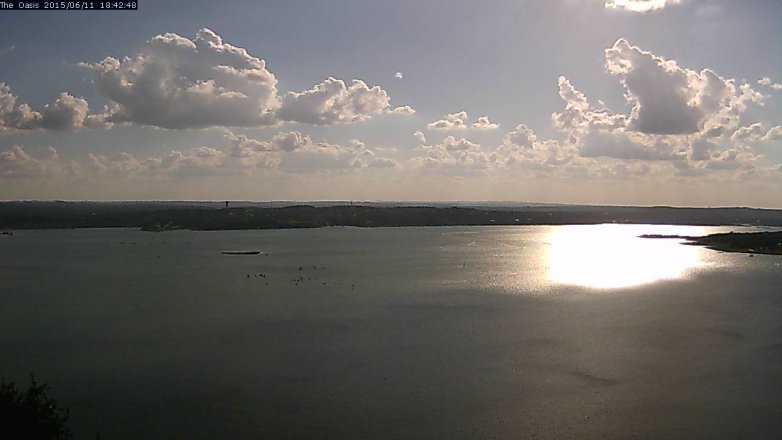 Lake Travis webcam, June 11, 2015 5:50 PM CT