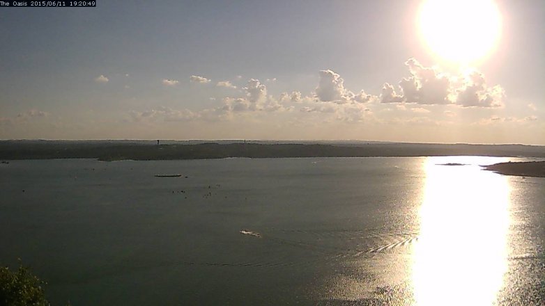 Lake Travis webcam, June 11, 2015 6:25 PM CT