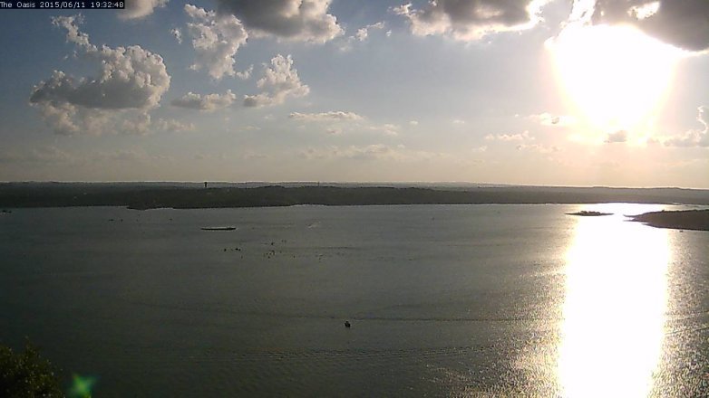 Lake Travis webcam, June 11, 2015 6:40 PM CT