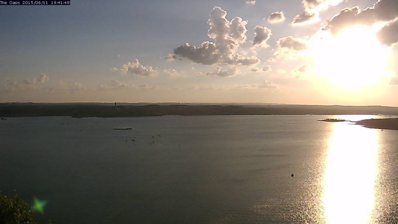 Lake Travis webcam, June 11, 2015 6:45 PM CT
