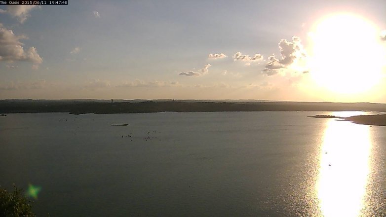 Lake Travis webcam, June 11, 2015 6:55 PM CT