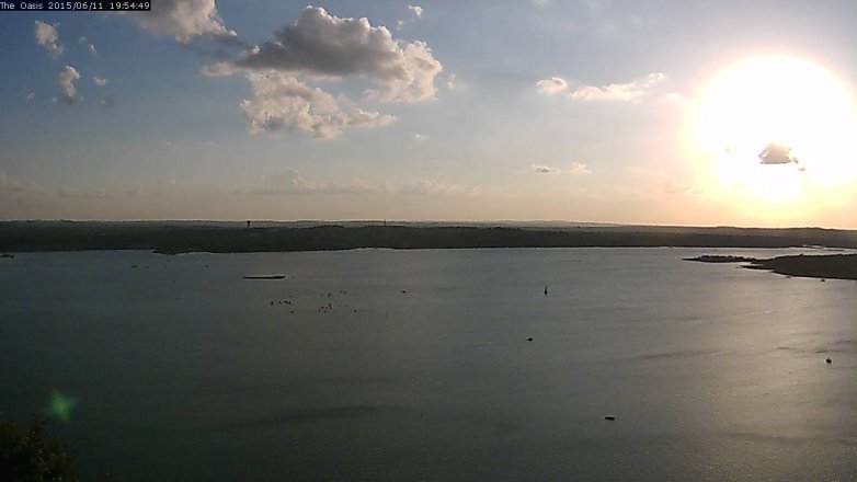 Lake Travis webcam, June 11, 2015 7:00 PM CT