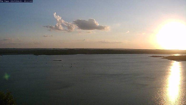 Lake Travis webcam, June 11, 2015 7:20 PM CT