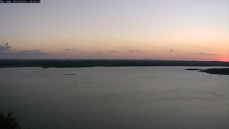 Lake Travis webcam, June 11, 2015 7:40 PM CT