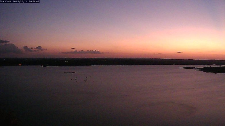 Lake Travis webcam, June 11, 2015 8:05 PM CT
