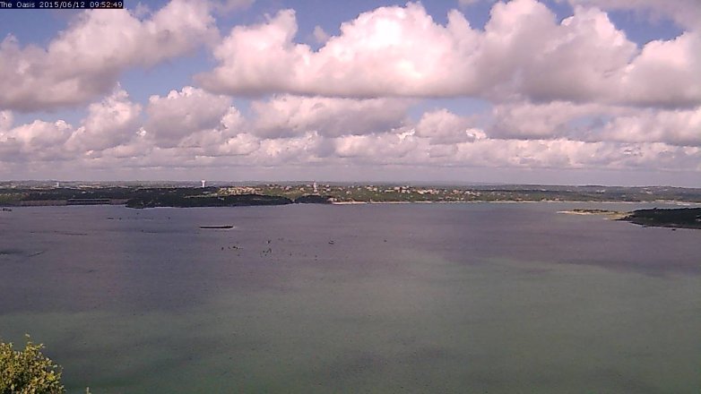 Lake Travis webcam, June 12, 2015 9:05 AM CT