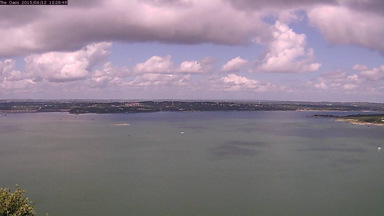Lake Travis webcam, June 12, 2015 9:35 AM CT