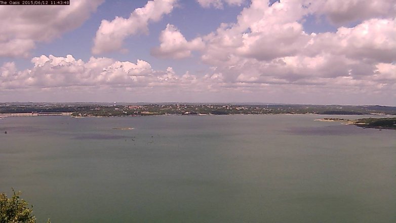 Lake Travis webcam, June 12, 2015 10:50 AM CT