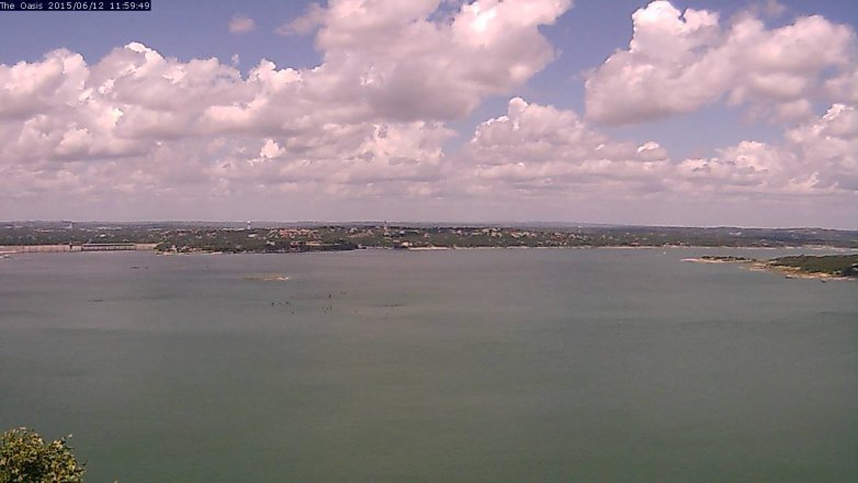 Lake Travis webcam, June 12, 2015 11:05 AM CT