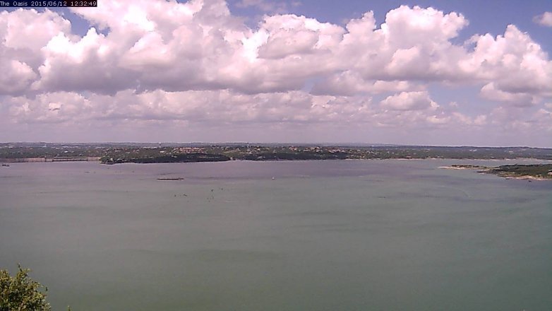 Lake Travis webcam, June 12, 2015 11:40 AM CT