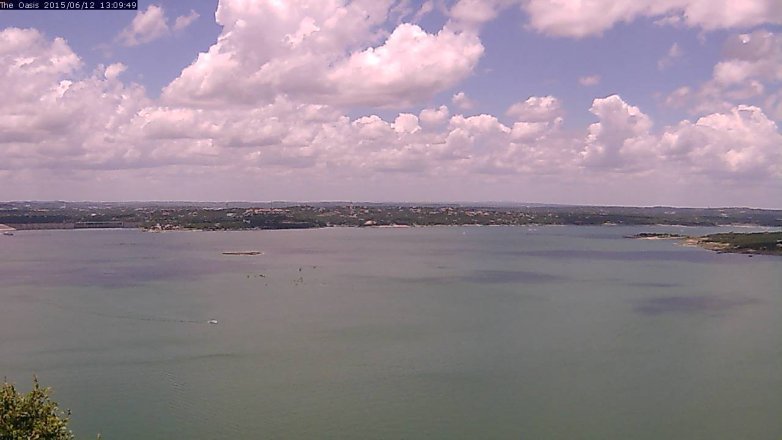 Lake Travis webcam, June 12, 2015 12:15 PM CT