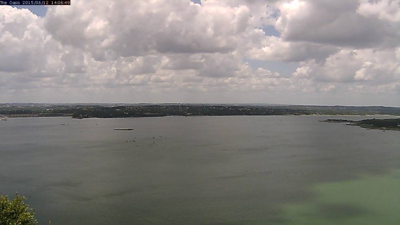 Lake Travis webcam, June 12, 2015 1:15 PM CT