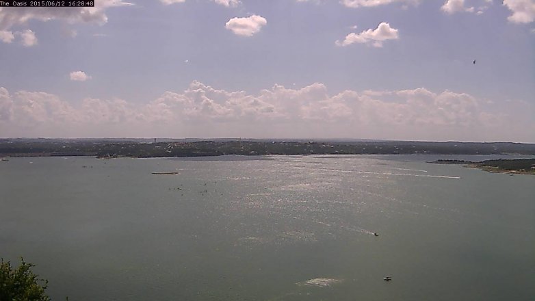Lake Travis webcam, June 12, 2015 3:35 PM CT