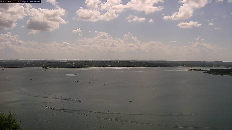 Lake Travis webcam, June 12, 2015 3:40 PM CT